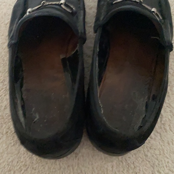 Vintage Gucci horsebit black suede loafers 10D